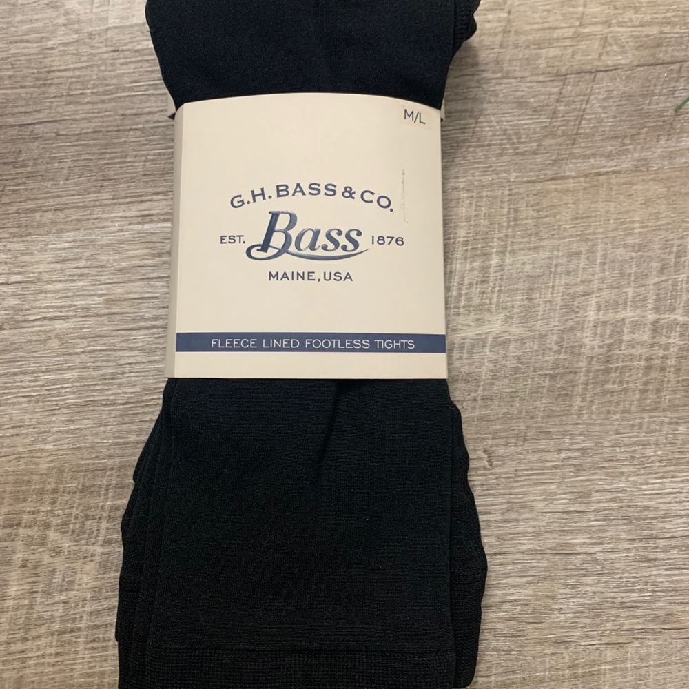 G.H Bass & co. fleece lined, footless tights